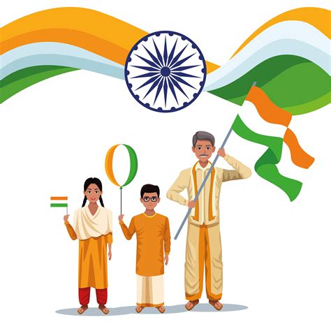 India Independence Day Card 657653 Vector Art At Vecteezy