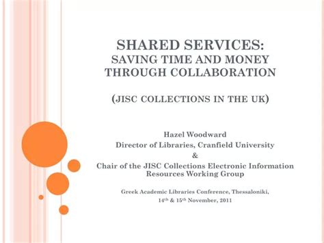 Ppt Shared Services Saving Time And Money Through Collaboration