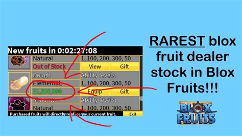 RAREST BLOX FRUIT DEALER STOCK YouTube