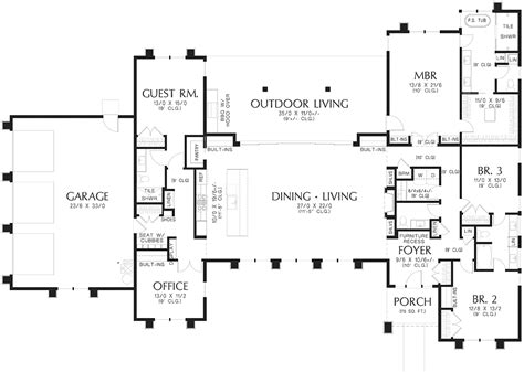 Modern Prairie Ranch House Plan 81344 With 4 Beds 4 Baths 3 Car