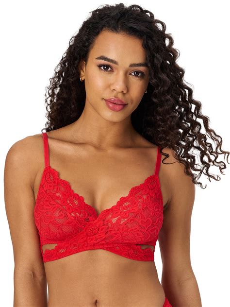 Adored By Adore Me Womens Blythe Lace Unlined Bralette With Adjustable
