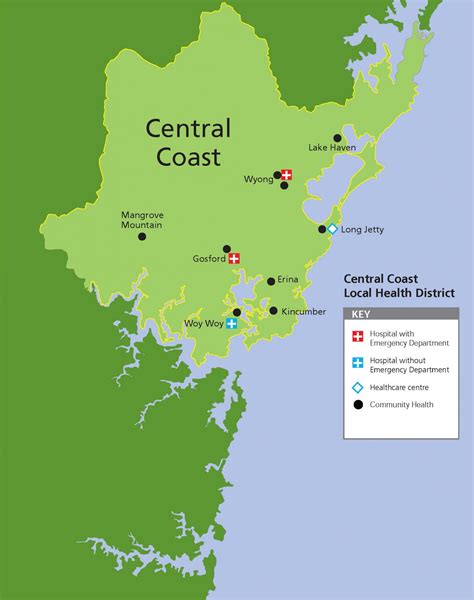 Map Of Central Coast Color 2018