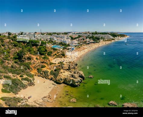 Panorami Aerei Del Drone Della Spiaggia Di Oura Praia Da Oura
