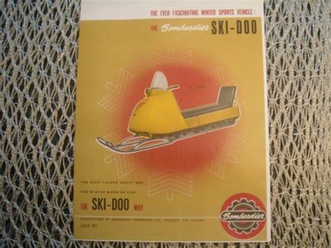1964 Vintage Bombardier Ski Doo Snowmobile Brochure Ebay