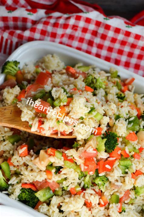 Summer Cold Rice Salad Recipe I Heart Recipes