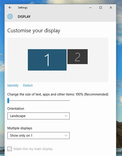 How To Change Primary Monitor Windows 10