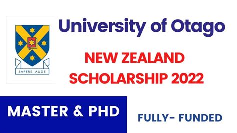 University Of Otago Scholarship 2022 New Zealand Fully Funded