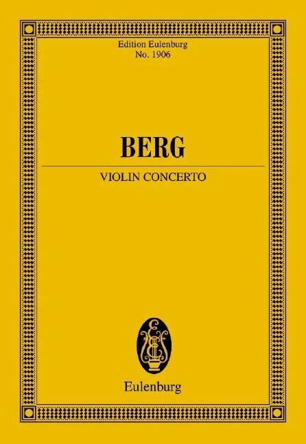 Violin Concerto De Alban Berg Comprar En Stretta Tienda De Partituras