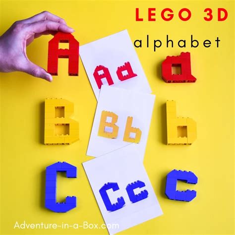 Lego 3d Alphabet Printable Cards Adventure In A Box