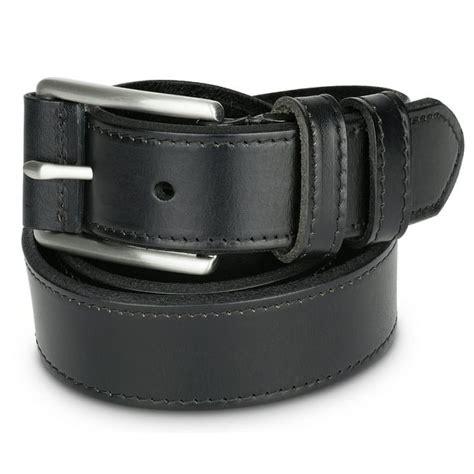 Scott Allan Collection Mens Full Black Leather Mens Belt Black