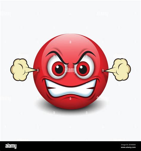 Angry Emoticon Emoji Vector Illustration Stock Vector Image And Art Alamy