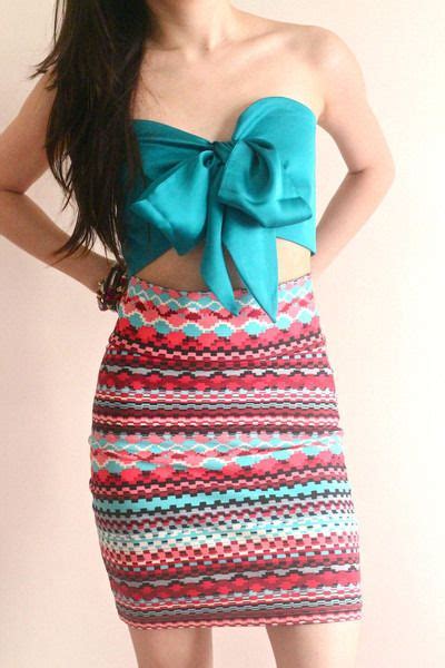 Love The Skirt Bow Bandeau Fashion Bandeau Crop Top