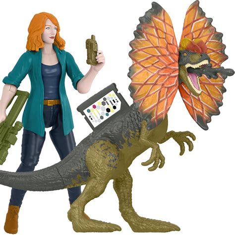 Jurassic World Dominion Claire And Dilophosaurus Human And Dino Pack With Action Figures And