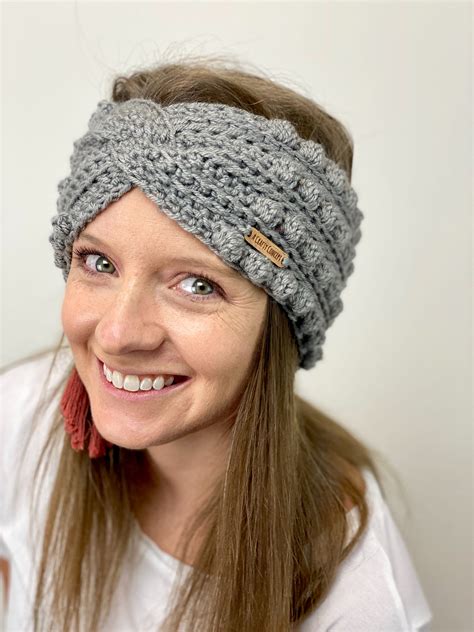 Twisted Headband Twisted Ear Warmer Twist Headband Gray Ear Warmer