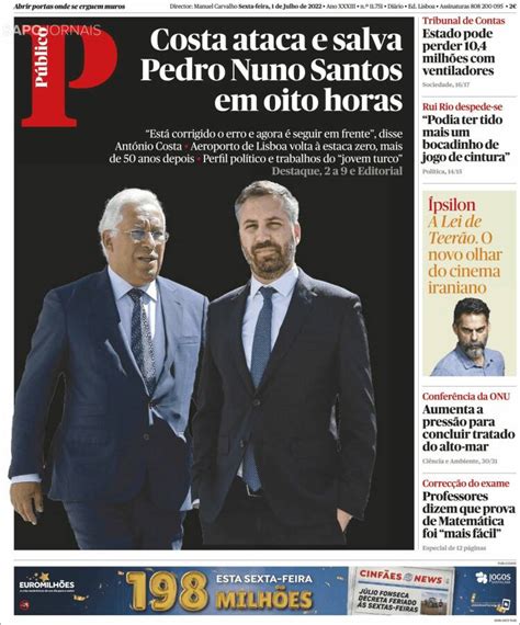 Periódico Público Portugal Periódicos De Portugal Edición De