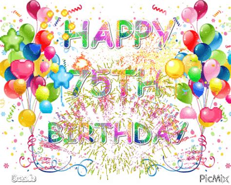 Happy 75th Birthday Happy 75th Birthday Animated Happy Birthday