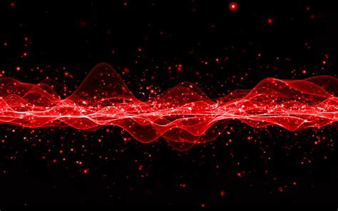 4k Free Download Red Abstract Wave Black Background Waves