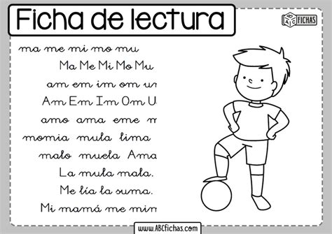 Fichade Lectura De La Letra M ABC Fichas