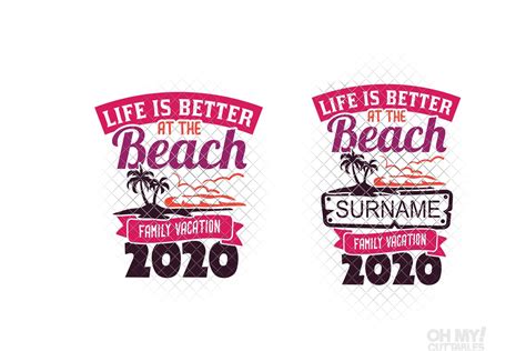 Family Beach Vacation SVG in SVG, DXF, PNG, EPS, JPG