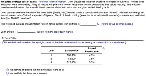 Weighted average cost of equity (wace) is a way to calculate the cost of a company's equity that gives different weight to different aspects of the capital structure is the particular combination of debt and equity used by a company to funds its ongoing operations and continue to grow. Solved: Weighted Average Cost Of Capital Personal Finance ...