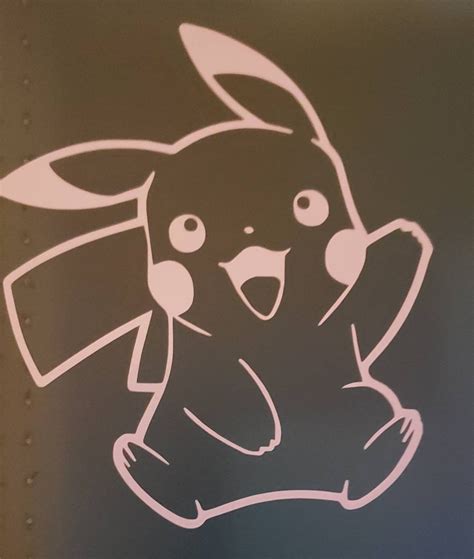 Pikachu Pokemon Vinyl Decal Etsy