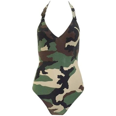 Preowned Christian Dior By John Galliano Camouflage Bathing Suit 750