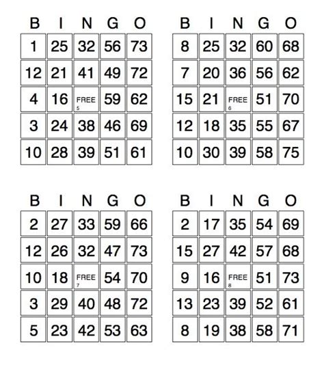 These activities can be used for all . Printable+Bingo+Cards+with+Numbers | Free bingo cards ...