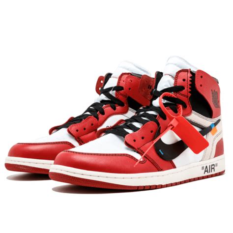 Air Jordan 1 Off White Chicago Red Retro High Og Cnc Shoes Sale