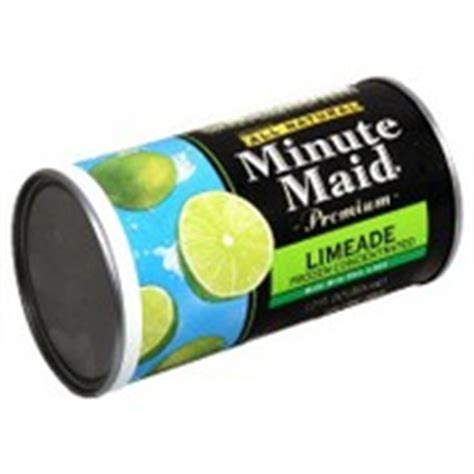 1 cup limeade concentrate 2 cups water. Minute Maid Frozen Concentrated Juice, Limeade: Calories ...