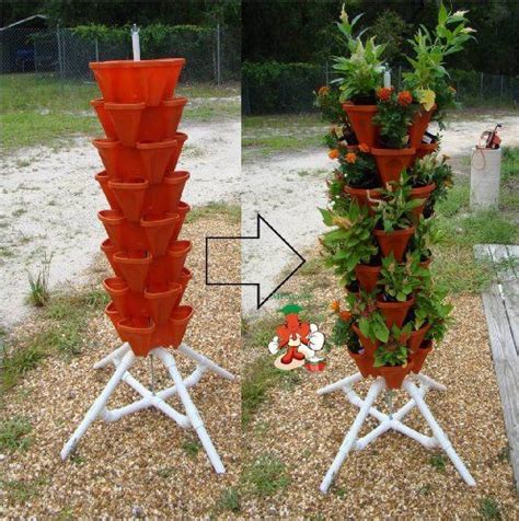 Mr Stacky Vertical Gardening Tower Hydroponics Aquaponics Soil Pots And