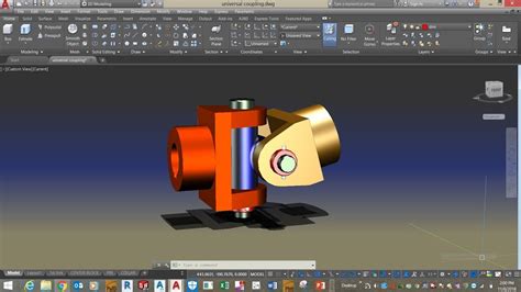 Mechanical 3d Modeling Universal Coupling In Autocad Assemble Parts