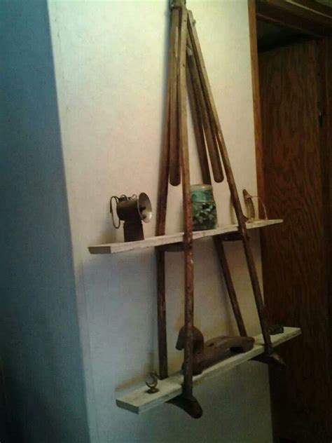 Wooden Crutches Shelf Diy Crafts For Home Decor