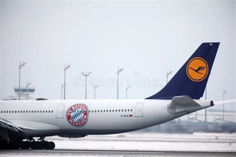 Lufthansa Airbus A340 600 D Aihz Tale Fc Bayern Livery Editorial