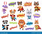 Superhero Animals. Cute Hero Animals With Capes And Playful Masks ...