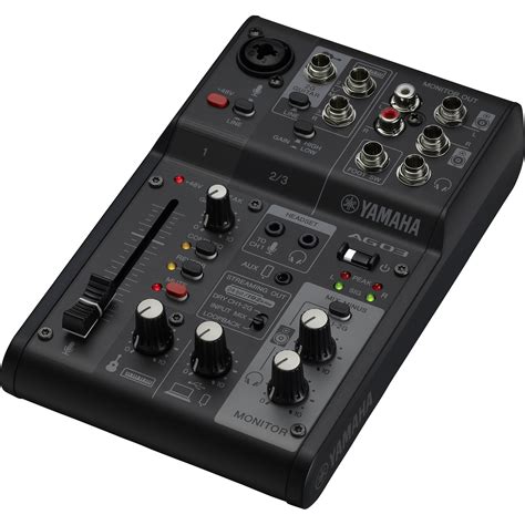 Yamaha Ag03mk2 3 Channel Mixer And Usb Audio Interface Ag03mk2 B
