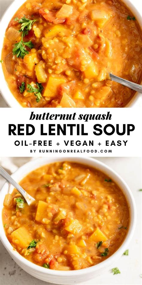 April 1, 2020 low calorie recipes low calorie recipes, vegan. Butternut Squash Lentil Soup | Recipe | Lentil soup ...