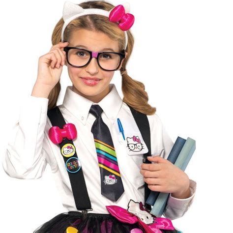 Hello Kitty Nerd Accessory Kit For Tween Girls Party City Nerd