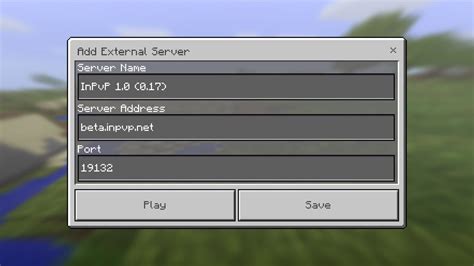 Jun 20, 2020 · what is server address in minecraft? InPvP 🚀 on Twitter: "We have it LIVE! If you have MCPE 1.0 ...