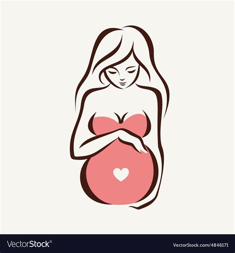 Vector Art Pregnant Woman Clipart Drawing Gg76604589