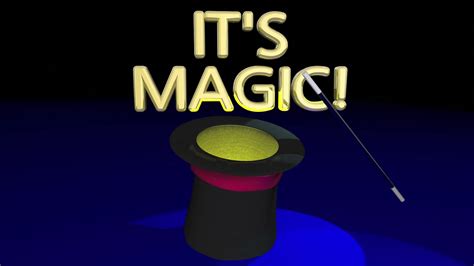 Its Magic Trick Hat Wand Show Words 3 D Animation Motion Background