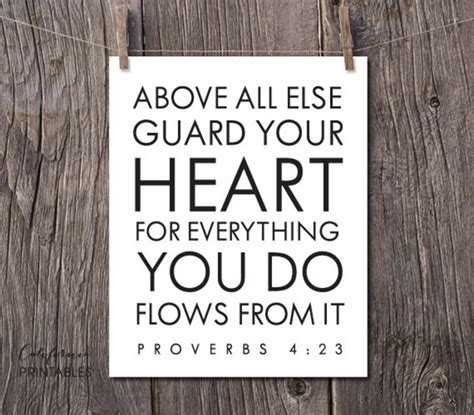 Christian Printable Art Guard Your Heart Proverbs Bible Etsy