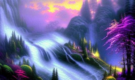 Enchanting Waterfall Ai Generated Artwork Nightcafe Creator