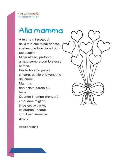 Alla Mamma Poesia Per Bambini Per La Festa Della Mamma