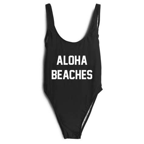 Aloha Beaches Swimsuit One Piece Swimsuit Bachelorette Swim Etsy