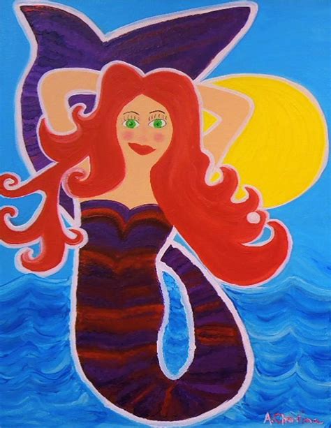 Alaska Mermaid Painting By Shelia Gallaher Chancey