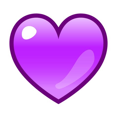 Emoji Emoticon Purple Heart Sms Purple Heart Png Download 512512