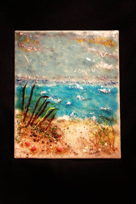 the beach fused glass s sea glass art fused glass art fused glass