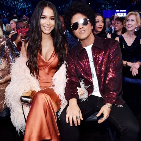 Bruno Mars Makes A Rare Appearance With Girlfriend Jessica Caban At The