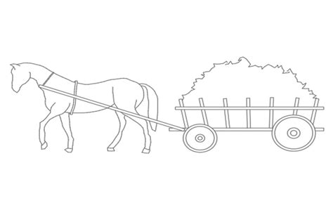 Horse Cart Drawing At Explore Collection Of Horse