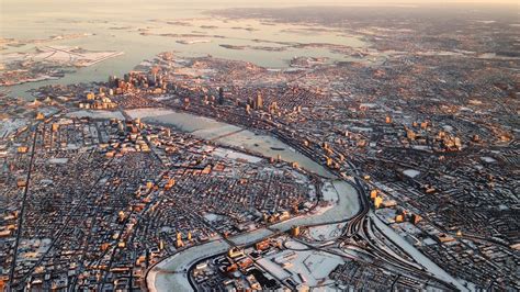 Aerial View Of Boston After A Blizzard 1800x1013 Aerial Aerial